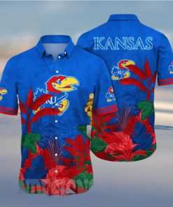 Kansas Jayhawks NCAA Flower Classic All Over Printed Hawaiian Shirt