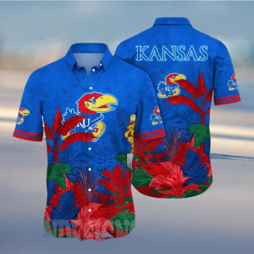 Kansas Jayhawks NCAA Flower Classic All Over Printed Hawaiian Shirt