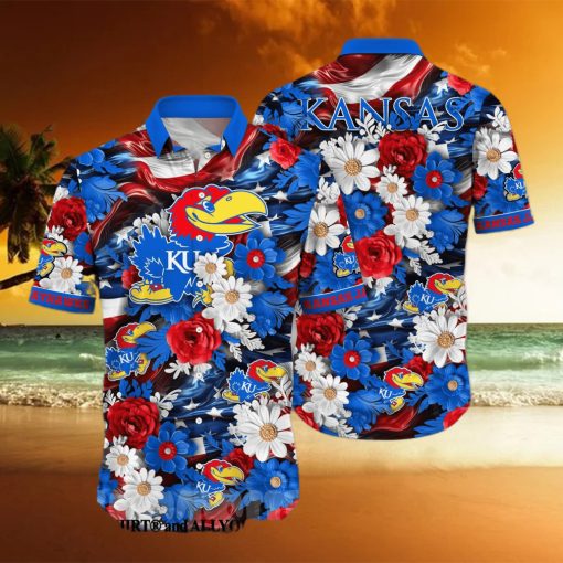 Kansas Jayhawks NCAA Independence Day 3D Full Printed Hawaiian Shirt