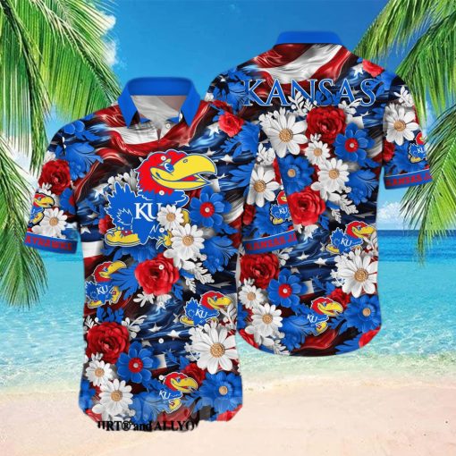 Kansas Jayhawks NCAA Independence Day Unisex Full Printed Hawaiian Shirt