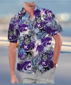 Kansas State Wildcats America Flag Tropical Floral Aloha Hawaiian Shirt