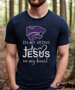 Kansas State Wildcats Logo 2023 In My Veins Jesus In My Heart shirt