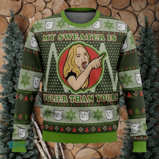 Karen Yelling At Grumpy Cat Meme Ugly Christmas Sweaters 3D Super Hot