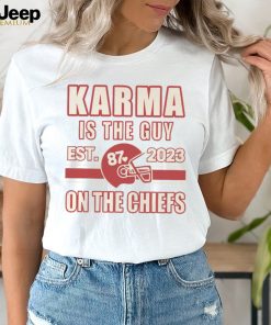 Karma Is The Guy On The Chiefs Shirt, Kelce And Taylor Crewneck Shirt