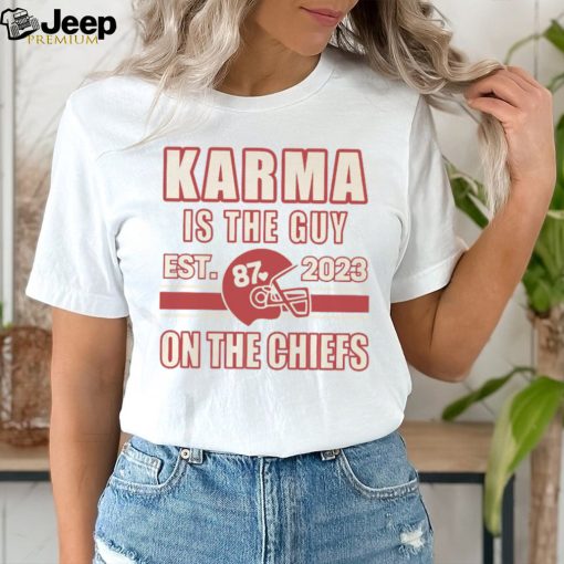 Karma Is The Guy On The Chiefs Shirt, Kelce And Taylor Crewneck Shirt