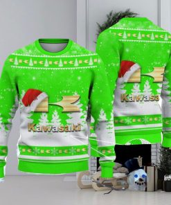 Kawasaki Logo Wearing Santa Hat Christmas Gift Ugly Christmas Sweater Christmas Gift Ideas