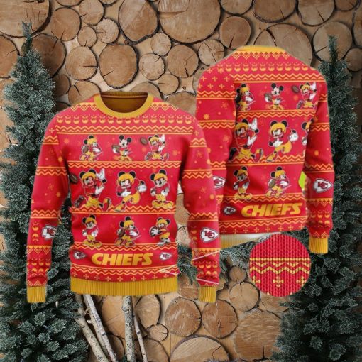 Kawhi Leonarnd Mickey Mouse Kansas City Chiefs Holiday Sweater