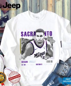 Keegan Murray Sacramento Kings basketball player information paper shirt