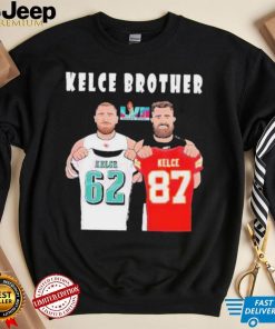 Kelce Brothers Jason Kelce Vs Travis Kelce Lvii Super Bowl Shirt