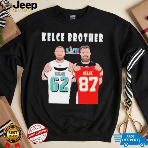 Kelce Brothers Jason Kelce Vs Travis Kelce Lvii Super Bowl Shirt