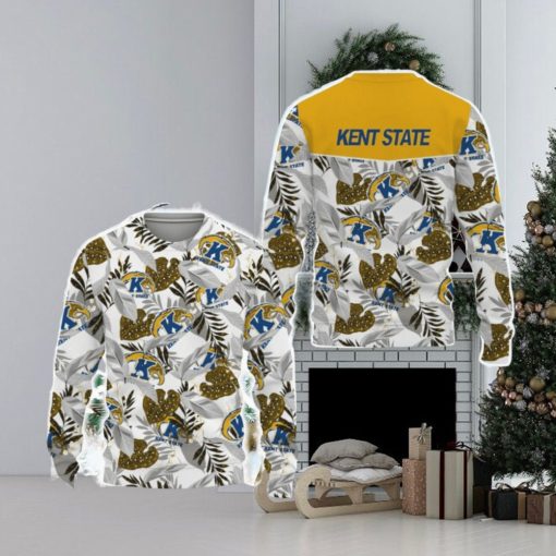 Kent State Golden Flashes Champions Sports Hawaiian Tropical Patterns Shirt Ugly Christmas 3D Sweater