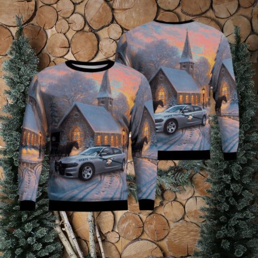 Kentucky State Police Car Ugly Christmas Sweater