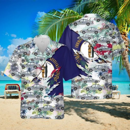 Kentucky State Police Summer Beach Gift 3D Hawaiian Shirt
