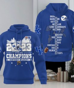 Kentucky Wildcats 2023 Gator Bowl Champions Hoodie T Shirt