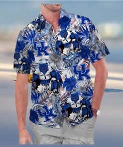 Kentucky Wildcats America Flag Tropical Floral Aloha Hawaiian Shirt