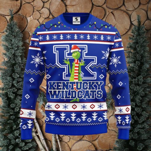 Kentucky Wildcats Funny Grinch Christmas Ugly Sweater