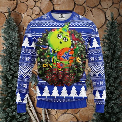 Kentucky Wildcats Grinch Hug Christmas Ugly Sweater