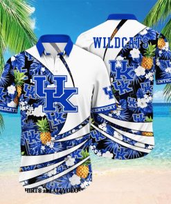 Kentucky Wildcats NCAA Flower Full Printed 3D Hawaiian Shirt