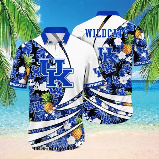 Kentucky Wildcats NCAA Flower Full Printed 3D Hawaiian Shirt