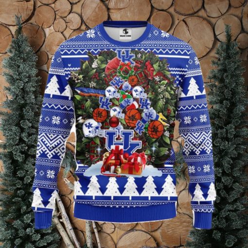 Kentucky Wildcats Tree Ugly Christmas Fleece Sweater