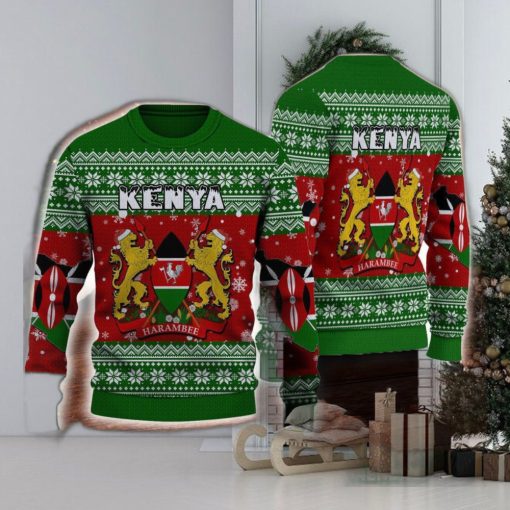 Kenya Knitted Sweater Style All Over Print For Men And Women Gift Christmas Holiday