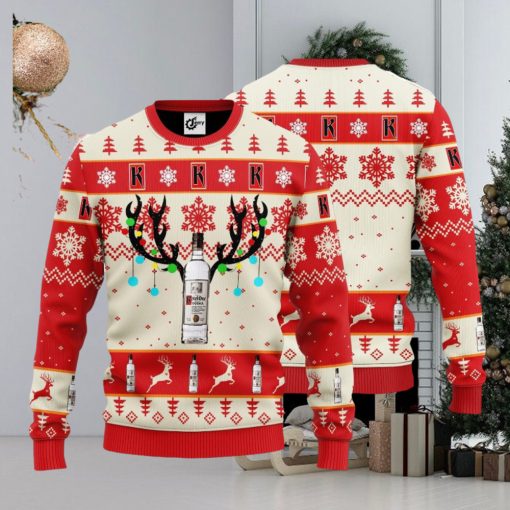 Ketel One Reindeer 3D Ugly Christmas Sweater Unisex Sweater Christmas Gift