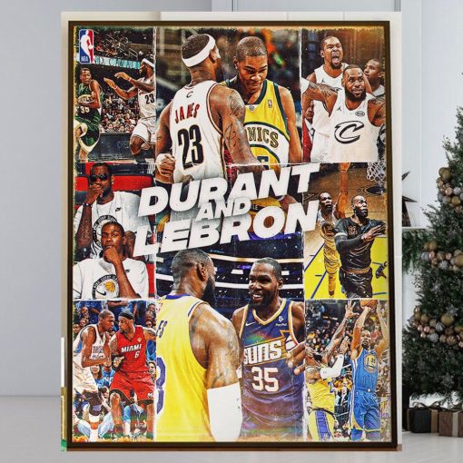 Kevin Durant Vs Lebron James For The First Matchup In The NBA In Season Tournament Home Decor Poster Canvas