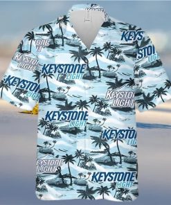 Keystone Light Beer Hawaiian Sea Island Pattern Hawaiian Shirt