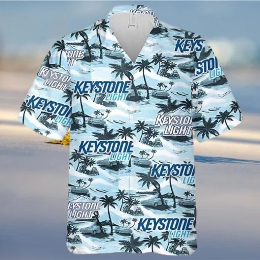 Keystone Light Beer Hawaiian Sea Island Pattern Hawaiian Shirt