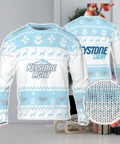 Keystone Light Ugly Sweater Pine Trees n Reindeer Beer Loves ugly Gift Christmas Sweater