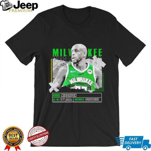 Khris Middleton Milwaukee Bucks basketball player pose paper gift shirt