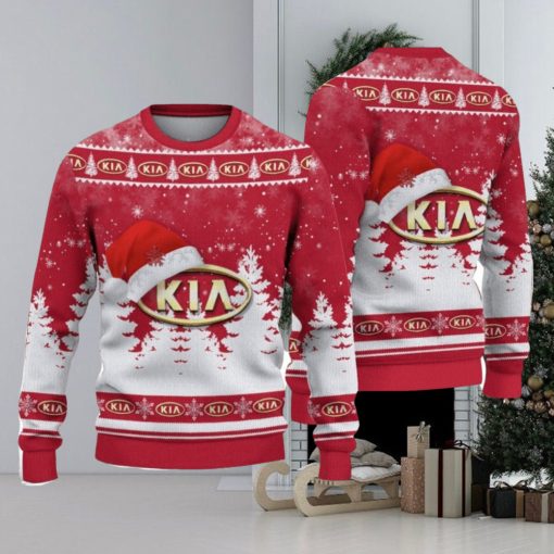 Kia Logo Wearing Santa Hat Christmas Gift Ugly Christmas Sweater Christmas Gift Ideas