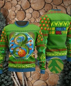 Kid Goku & Shenron Green Ugly Xmas Sweater