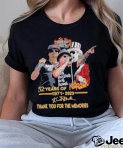 Kid Rock 52 years of 1971 2023 thank you for the memories signatures shirt