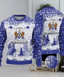 Kilmarnock F.C. SPFL Scottish Snow Fall Pine Ugly sweater