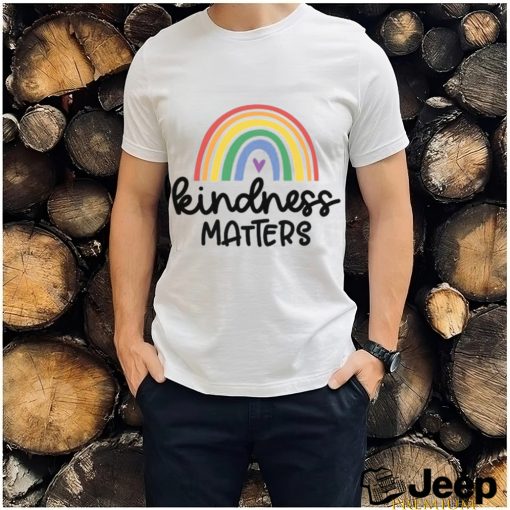 Kindness Matters Teacher Graphic Tee Rainbow T Shirt