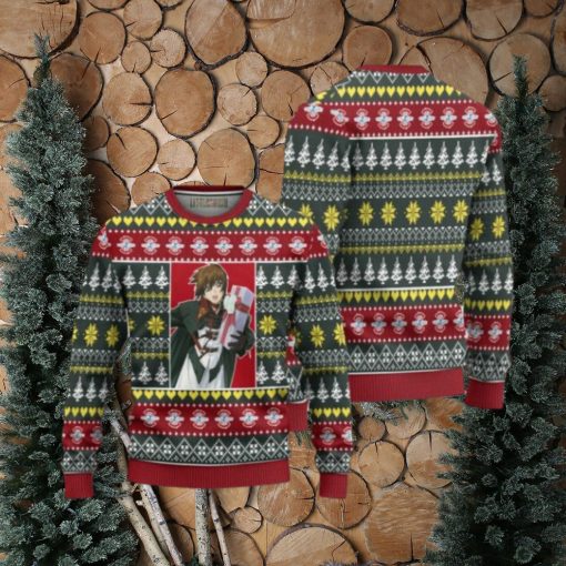 Kira Yamato Anime Ugly Christmas Sweater Custom Gundam Xmas Gift