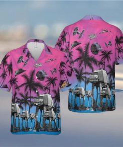 Star Wars Funny Summer Tropical Purple Hawaiian Shirt