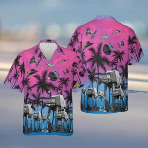 Star Wars Funny Summer Tropical Purple Hawaiian Shirt