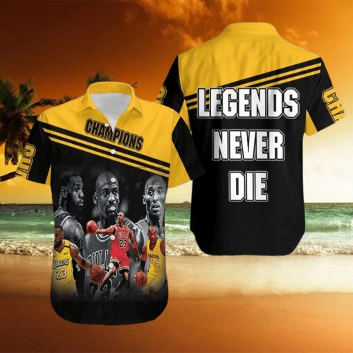 Kobe Bryant Michael Jordan Lebron James Legends Never Die Men’s Hawaiian Shirt