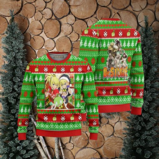 Kohaku x Ruri x Suika Anime Ugly Christmas Sweater Custom Dr Stone Xmas Gift