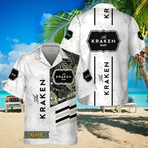 Kraken Rum White Tropical Flower Hawaiian Shirt For Men And Women Gift Hawaiian Beer