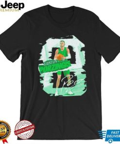 Kristaps Porzingis number 8 Boston Celtics basketball player pose rough shirt