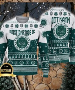 Kristianstads IK Ugly Christmas Sweater Logo Custom Name Gift Fans