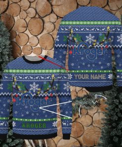 Kroger Ugly Sweater Christmas Gift 3D Sweater Custom Name