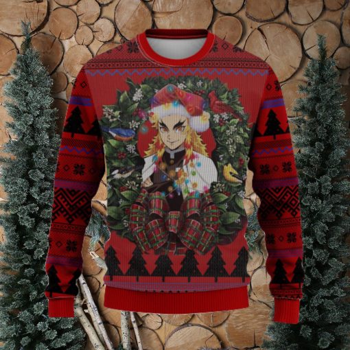 Kyojuro Rengoku Kimetsu No Yaiba Mc Thanksgiving Ugly Christmas Sweater For Men Women