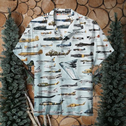 Military Aircraft Evolution Unisex Hawaiian Shirt