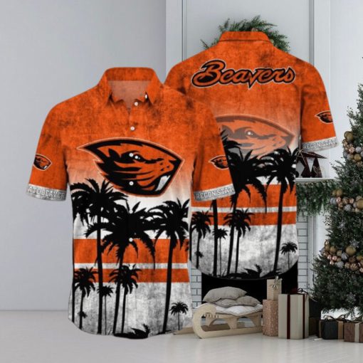 Oregon State Beavers Logo Coconut Tropical Hawaiian Shirt Beach Gift For Fans