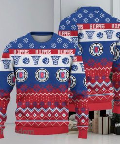 LA Clippers National Basketball Association Ugly Christmas Sweater All Over Printed 3D Sweater