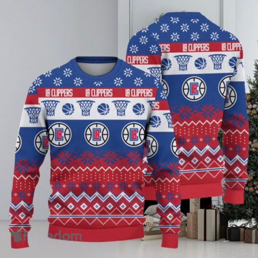 LA Clippers National Basketball Association Ugly Christmas Sweater All Over Printed 3D Sweater